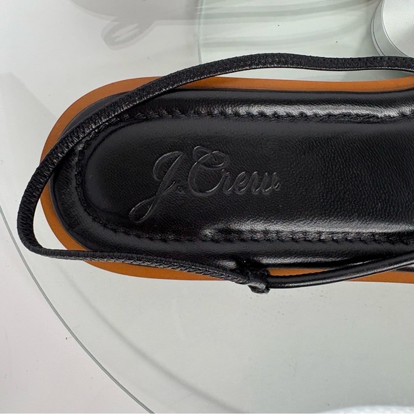 J. Crew Sorrento Black Asymmetric Strap Flat Sandals Women’s 10.5 Summer Dressy - Picture 4 of 6